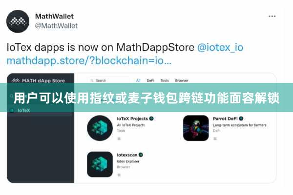 用户可以使用指纹或麦子钱包跨链功能面容解锁
