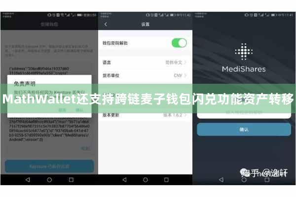 MathWallet还支持跨链麦子钱包闪兑功能资产转移